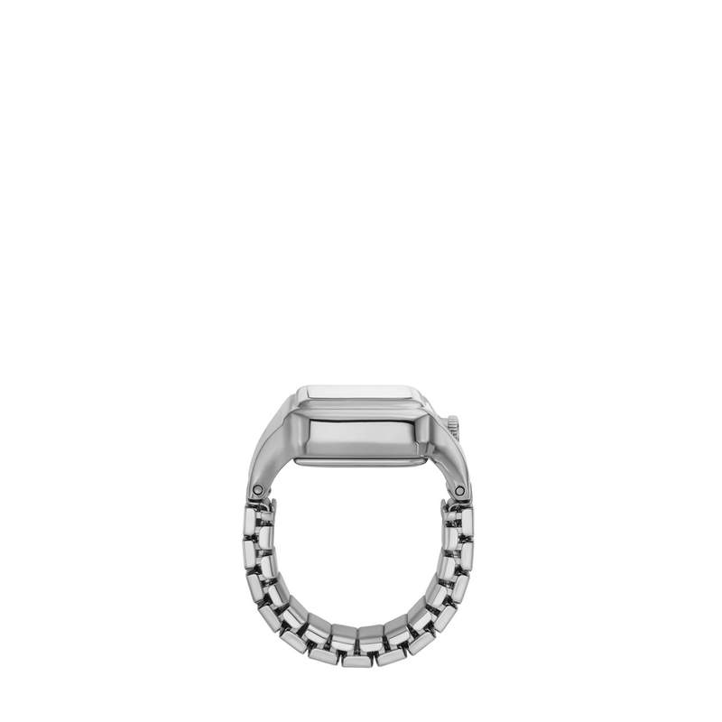 Montre FOSSIL watch ring femme bracelet acier inoxydable argent - vue D1