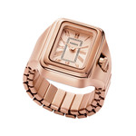 Montre FOSSIL watch ring femme bracelet acier inoxydable doré rose - vue 1