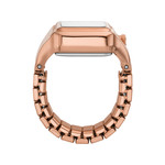 Montre FOSSIL watch ring femme bracelet acier inoxydable doré rose - vue 2