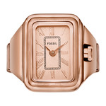 Montre FOSSIL watch ring femme bracelet acier inoxydable doré rose - vue 3