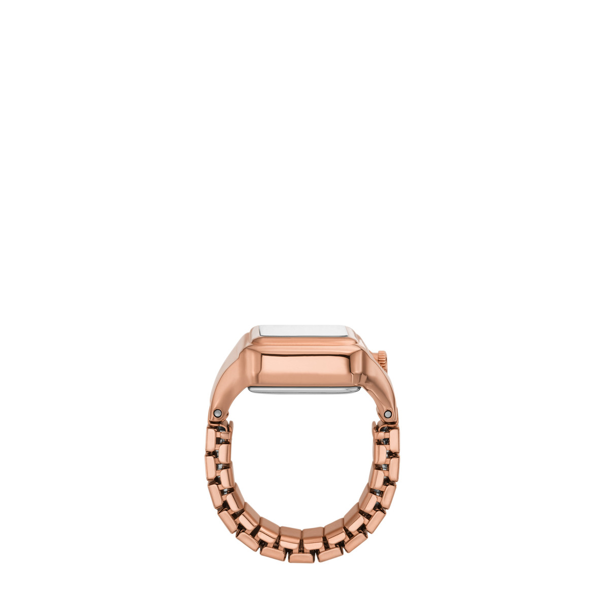 Montre FOSSIL watch ring femme bracelet acier inoxydable doré rose - vue D1