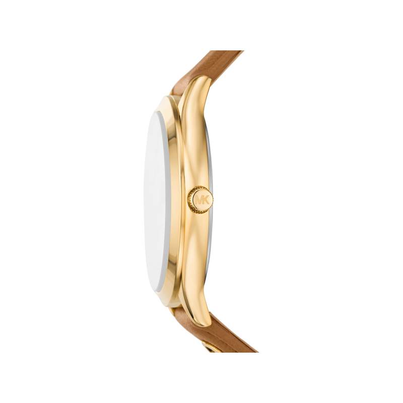 Montre MICHAEL KORS slim runway femme bracelet cuir marron - vue 2
