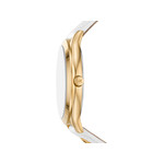 Montre MICHAEL KORS slim runway femme bracelet cuir blanc - vue 2