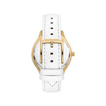 Montre MICHAEL KORS slim runway femme bracelet cuir blanc - vue 3