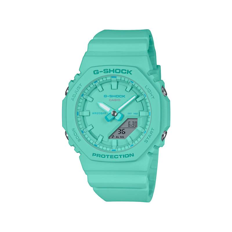 Montre CASIO G-SHOCK femme bracelet resine bleu turquoise - vue 1