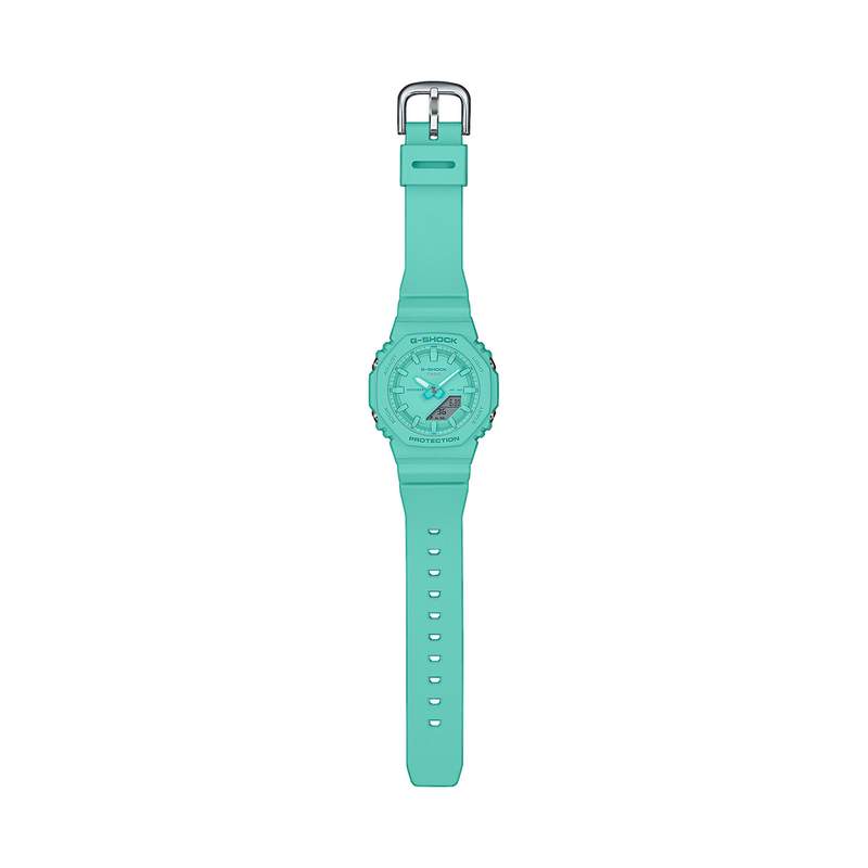 Montre CASIO G-SHOCK femme bracelet resine bleu turquoise - vue D3