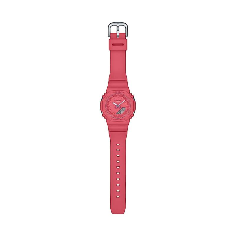 Montre CASIO G-SHOCK femme bracelet resine rose fonce - vue D3