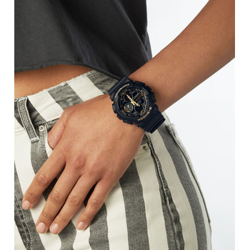 CASIO G-SHOCK ladies' watch with black resin bracelet