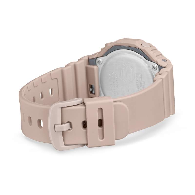 Montre CASIO G-SHOCK femme bracelet résine rose pale - vue D4