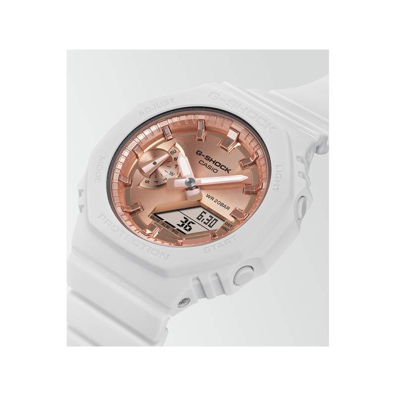 Montre CASIO G-SHOCK femme bracelet résine blanc - vue 2