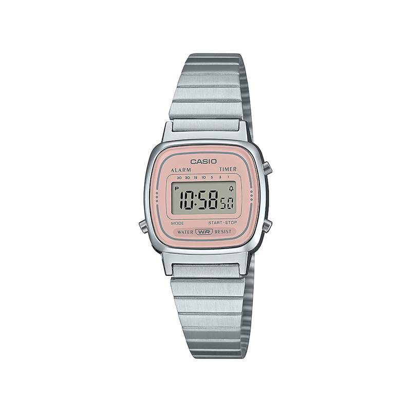 Montre CASIO VINTAGE femme bracelet acier inoxydable - vue 1