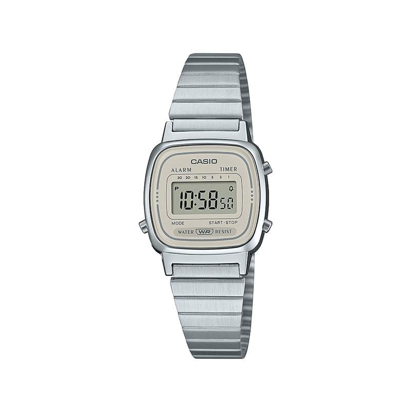 Montre CASIO VINTAGE femme bracelet acier inoxydable - vue 1