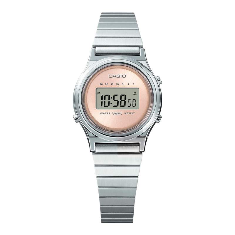 Montre CASIO VINTAGE femme bracelet acier inoxydable - vue D3