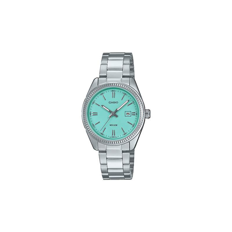 Montre CASIO femme bracelet acier inoxydable argent - vue 1