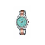 MontrE CASIO femme bracelet acier inoxydable bicolore - vue 1