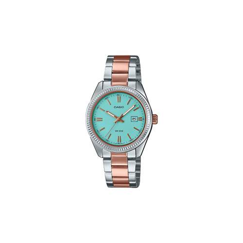 MontrE CASIO femme bracelet acier inoxydable bicolore