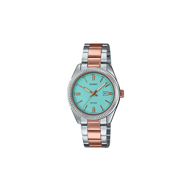 MontrE CASIO femme bracelet acier inoxydable bicolore - vue 1