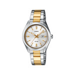 Montre CASIO femme bracelet acier inoxydable bicolore - vue 1