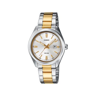 Montre CASIO femme bracelet acier inoxydable bicolore