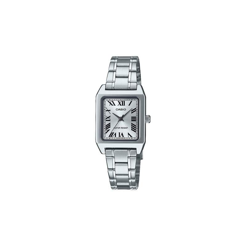 Montre CASIO femme bracelet acier inoxydable argent - vue 1
