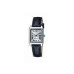 Montre CASIO femme bracelet cuir noir - vue 1