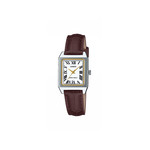 Montre CASIO HERITAGE femme bracelet cuir marron fonce - vue 1