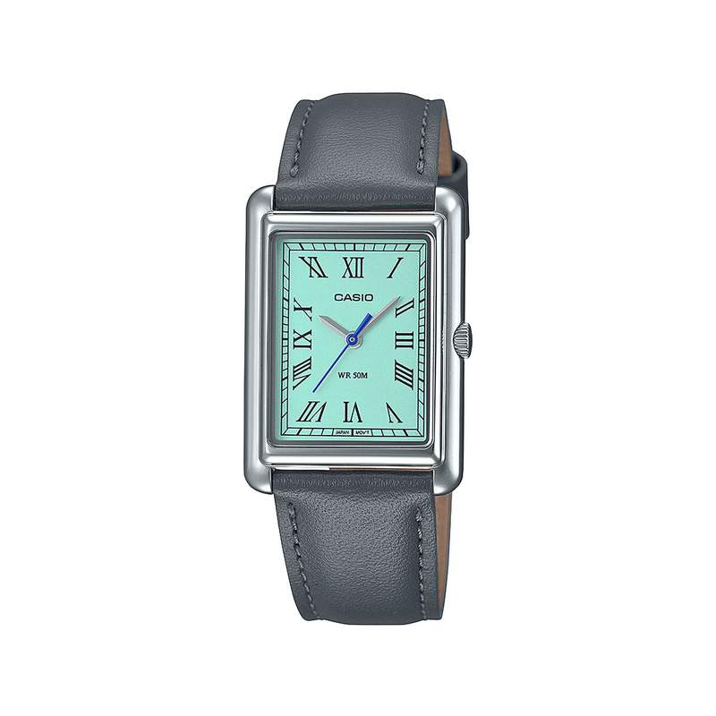 Montre CASIO femme bracelet cuir marron - vue 1