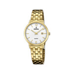 Montre FESTINA classique femme bracelet acier doré - vue 1