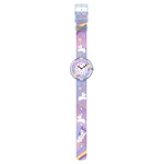 Flik Flak Gameland Cuddly Unicorn children's watch biosourced plastic recycled PET strap blue - view D1