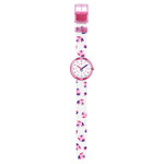 Montre FLIK FLAK MARINETTE enfant plastique biosourcé bracelet pet recyclé blanc - vue D1