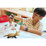 Montre Flik Flak Gameland Cyberozaurus enfant plastique biosourcé bracelet PET recyclé bleu - vue porté 1