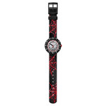 Montre Flik Flak Shine Bright Webaxus enfant plastique biosourcé bracelet silicone noir - vue D1