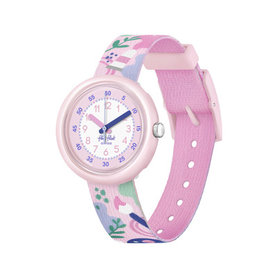 Montre Flik Flak Future dreams Art Lover enfant plastique biosourcé bracelet PET recyclé rose - vue 1