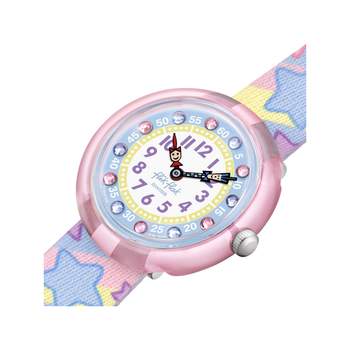 FLIK FLAK STAR PARTY children's watch biosourced plastic recycled pet bracelet blue