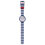 Flik Flak Color my life Little boat child watch biosourced plastic recycled PET strap blue - view D1