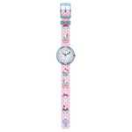 Montre FLIK FLAK Future dreams Bake it up enfant plastique biosourcé bracelet PET recyclé rose - vue D1