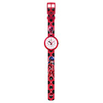 Montre Flik Flak Miraculous Ladybug et Chat noir enfant plastique biosourcé bracelet PET recyclé rouge - vue D1
