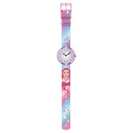 Montre Flik Flak Shine bright enfant plastique biosourcé bracelet PET recyclé rose - vue D1