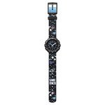 Montre FLIK FLAK Gameland Try again enfant plastique biosourcé bracelet PET recyclé noir - vue D1