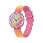 Montre Flik Flak Color my life Shades of rainbow enfant plastique biosourcé bracelet PET recyclé rose - vue 1