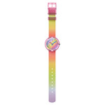 Montre Flik Flak Color my life Shades of rainbow enfant plastique biosourcé bracelet PET recyclé rose - vue D1