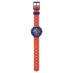 Montre Flik Flak City of life Orangebrick enfant plastique biosourcé bracelet silicone orange - vue D1