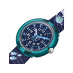 Montre Flik Flak Future dreams Take me to space enfant plastique biosourcé bracelet PET recyclé bleu - vue 2