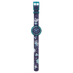 Montre Flik Flak Future dreams Take me to space enfant plastique biosourcé bracelet PET recyclé bleu - vue D1