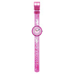 Montre Flik Flak Mystical woods So cute enfant plastique biosourcé bracelet PET recyclé rose - vue D1