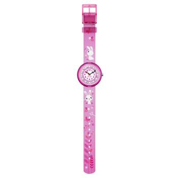 Montre Flik Flak Mystical woods So cute enfant plastique biosourcé bracelet PET recyclé rose