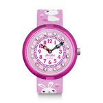 Montre Flik Flak Mystical woods So cute enfant plastique biosourcé bracelet PET recyclé rose - vue D2
