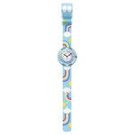 Montre Flik Flak Color my life Rainbow dreams enfant plastique biosourcé bracelet PET recyclé bleu - vue D1