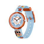 Montre Flik Flak Future dreams Fire stopper enfant plastique biosourcé bracelet PET recyclé bleu - vue 1