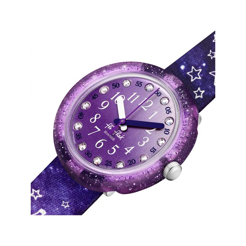 Montre Flik Flak  goes wild enfant plastique biosourcé bracelet PET recyclé violet - vue 2